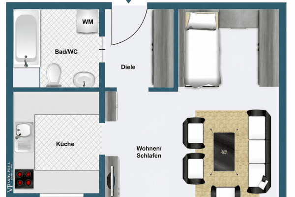 Prenájom bytu 1-izbový 41 m², Friedrich-Ebert-Straße 45, Regensburg, Bavorsko Prenájom bytu 1-izbový 41 m², Friedrich-Ebert-Straße 45, Regensburg, Bavorsko
