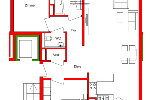 Prenájom bytu 3-izbový 88 m², Remseck a.N. Prenájom bytu 3-izbový 88 m², Remseck a.N.