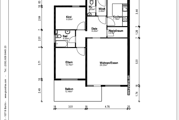 Prenájom bytu 3-izbový 79 m², Zeppelinstr. 8, Uhingen Prenájom bytu 3-izbový 79 m², Zeppelinstr. 8, Uhingen