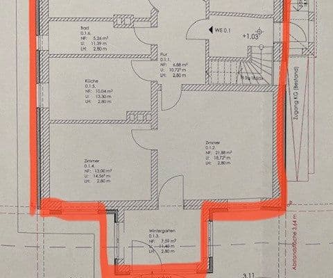 Prenájom bytu 4-izbový 111 m², Rudower Str. 178A, Berlin, Berlín Prenájom bytu 4-izbový 111 m², Rudower Str. 178A, Berlin, Berlín