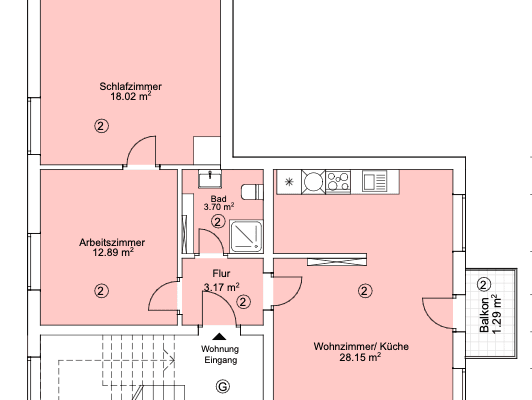Prenájom bytu 3-izbový 68 m², Rudolfstraße 24, Aachen, Severné Porýnie - Westfálsko Prenájom bytu 3-izbový 68 m², Rudolfstraße 24, Aachen, Severné Porýnie - Westfálsko