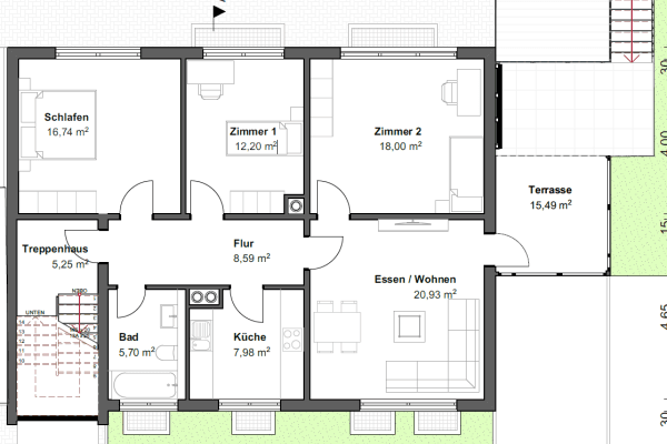 Prenájom bytu 4-izbový 98 m², Köllestraße 25, Ulm Prenájom bytu 4-izbový 98 m², Köllestraße 25, Ulm