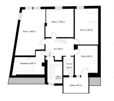 Prenájom bytu 4-izbový 103 m², Darmstadt Prenájom bytu 4-izbový 103 m², Darmstadt