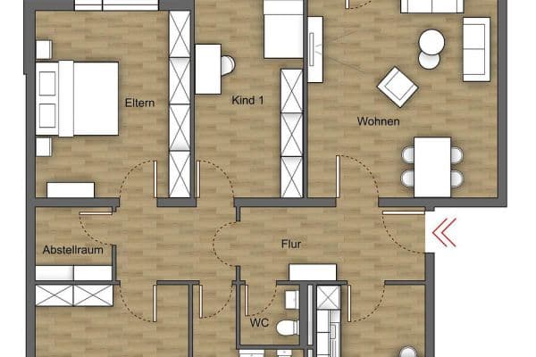 Predaj bytu 4-izbový 110 m², Niederwerrn Predaj bytu 4-izbový 110 m², Niederwerrn