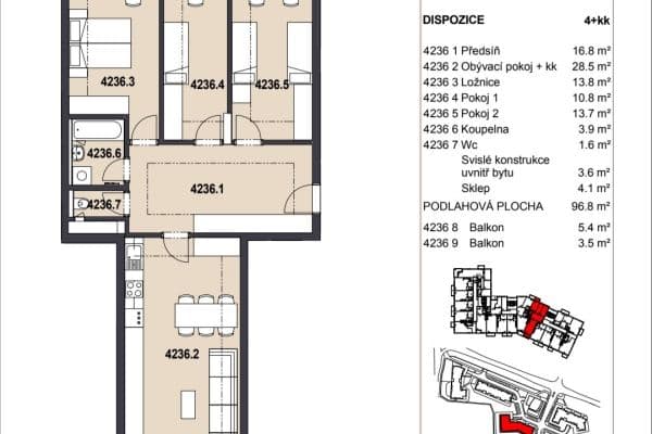 Predaj bytu 4-izbový 106 m², Škrábkových, Praha Predaj bytu 4-izbový 106 m², Škrábkových, Praha