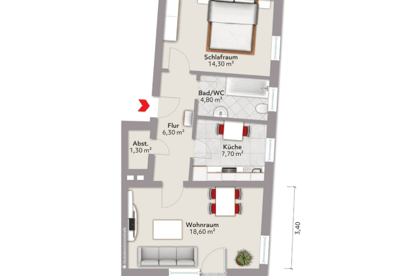 Predaj bytu 2-izbový 55 m², Schuhmannstrasse 20, Augsburg, Bavorsko Predaj bytu 2-izbový 55 m², Schuhmannstrasse 20, Augsburg, Bavorsko
