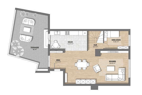 Prenájom bytu 4-izbový 149 m², Brühl Prenájom bytu 4-izbový 149 m², Brühl