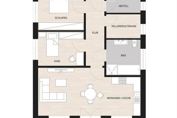 Prenájom bytu 3-izbový 77 m², Ziehrerweg 5a, Hamburg, Hamburg Prenájom bytu 3-izbový 77 m², Ziehrerweg 5a, Hamburg, Hamburg