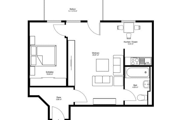 Predaj bytu 2-izbový 48 m², Siedlerstraße 6, Unterschleißheim, Bavorsko Predaj bytu 2-izbový 48 m², Siedlerstraße 6, Unterschleißheim, Bavorsko