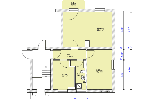 Prenájom bytu 2-izbový 62 m², Eisnerstraße 14, Magdeburg, Sasko-Anhaltsko Prenájom bytu 2-izbový 62 m², Eisnerstraße 14, Magdeburg, Sasko-Anhaltsko