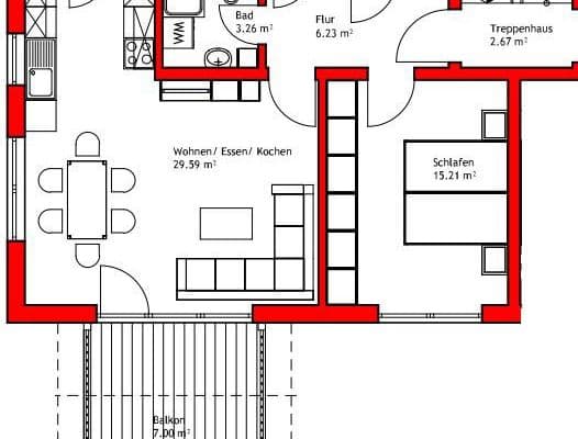 Prenájom bytu 2-izbový 69 m², Siedlung 17 und 18, Deggendorf, Bavorsko Prenájom bytu 2-izbový 69 m², Siedlung 17 und 18, Deggendorf, Bavorsko