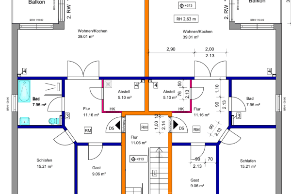 Prenájom bytu 3-izbový 92 m², An den Klosteräckern 2, Luckau, Brandenbursko Prenájom bytu 3-izbový 92 m², An den Klosteräckern 2, Luckau, Brandenbursko