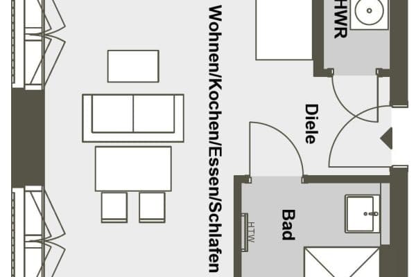 Prenájom bytu 1-izbový 35 m², Am Tierpark 25, Berlin, Berlín Prenájom bytu 1-izbový 35 m², Am Tierpark 25, Berlin, Berlín