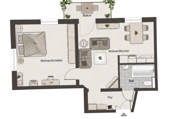Predaj bytu 2-izbový 55 m², Leipzig - Stötteritz Predaj bytu 2-izbový 55 m², Leipzig - Stötteritz