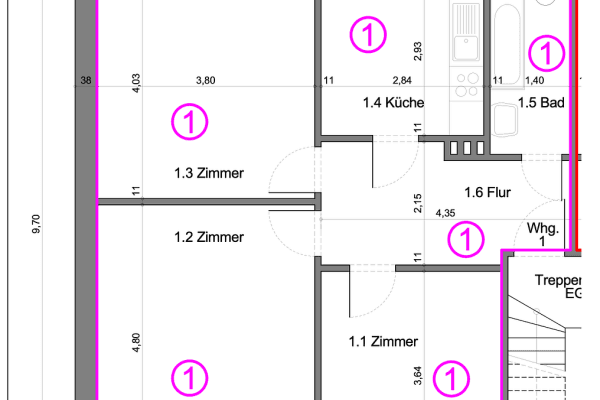 Prenájom bytu 3-izbový 67 m², Pinneberg Prenájom bytu 3-izbový 67 m², Pinneberg