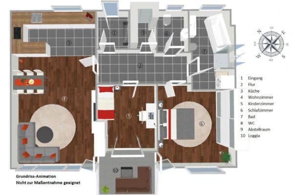 Prenájom bytu 3-izbový 82 m², Krakauer Straße 5, Nürnberg, Bavorsko Prenájom bytu 3-izbový 82 m², Krakauer Straße 5, Nürnberg, Bavorsko