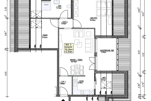 Prenájom bytu 3-izbový 91 m², Wallenhorst-Rulle Prenájom bytu 3-izbový 91 m², Wallenhorst-Rulle