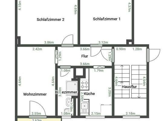 Prenájom bytu 3-izbový 67 m², Göttingstr, Hildesheim Prenájom bytu 3-izbový 67 m², Göttingstr, Hildesheim