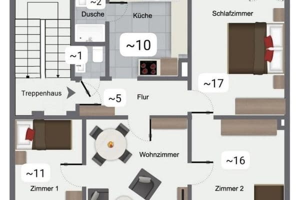 Prenájom bytu 4-izbový 82 m², Darmstadt, Hesensko Prenájom bytu 4-izbový 82 m², Darmstadt, Hesensko