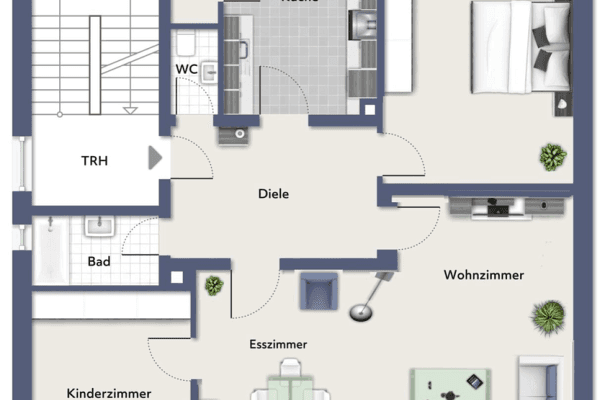 Prenájom bytu 4-izbový 112 m², In der Hülsche 10, Hagen-Haspe Prenájom bytu 4-izbový 112 m², In der Hülsche 10, Hagen-Haspe