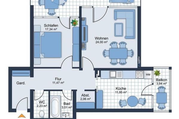 Prenájom bytu 2-izbový 80 m², München, Bavorsko Prenájom bytu 2-izbový 80 m², München, Bavorsko