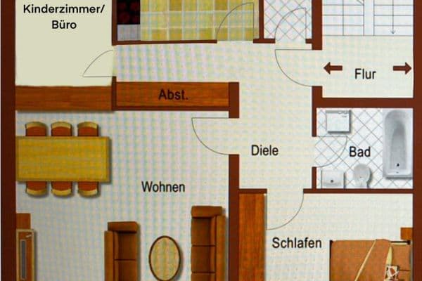 Prenájom bytu 3-izbový 93 m², Rathelbeckstrasse 350, Düsseldorf, Severné Porýnie - Westfálsko Prenájom bytu 3-izbový 93 m², Rathelbeckstrasse 350, Düsseldorf, Severné Porýnie - Westfálsko
