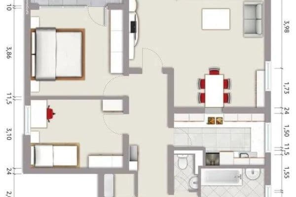 Prenájom bytu 3-izbový 89 m², Kästnerstr. 4, Bietigheim-Bissingen Prenájom bytu 3-izbový 89 m², Kästnerstr. 4, Bietigheim-Bissingen