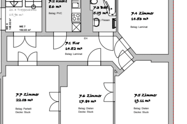 Prenájom bytu 4-izbový 103 m², Paracelsusstraße 2c, Halle, Sasko-Anhaltsko Prenájom bytu 4-izbový 103 m², Paracelsusstraße 2c, Halle, Sasko-Anhaltsko