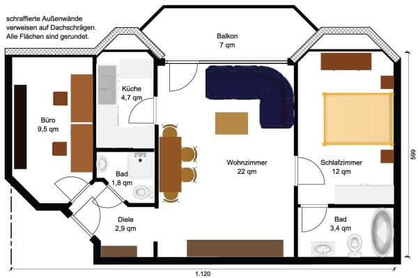 Predaj bytu 3-izbový 62 m², Essen Predaj bytu 3-izbový 62 m², Essen