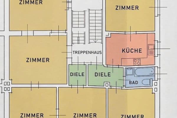 Prenájom bytu 5-izbový 100 m², Gerther Straße 8, Bochum Prenájom bytu 5-izbový 100 m², Gerther Straße 8, Bochum