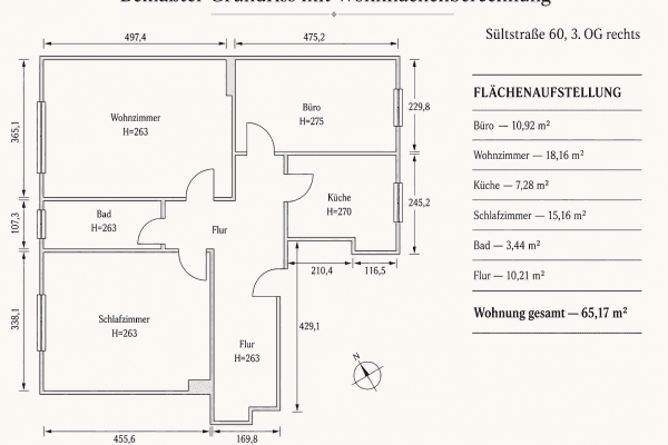 Predaj bytu 3-izbový 66 m², Sültstraße 60, Berlin, Berlín Predaj bytu 3-izbový 66 m², Sültstraße 60, Berlin, Berlín