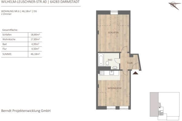 Predaj bytu 2-izbový 44 m², Wilhelm-Leuschner-Str. 40, Darmstadt Predaj bytu 2-izbový 44 m², Wilhelm-Leuschner-Str. 40, Darmstadt