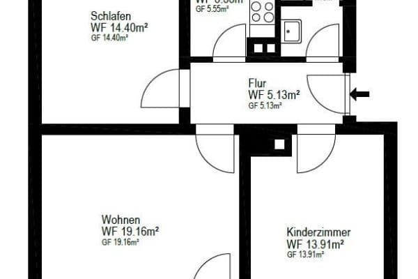 Prenájom bytu 3-izbový 64 m², Stuttgart Prenájom bytu 3-izbový 64 m², Stuttgart
