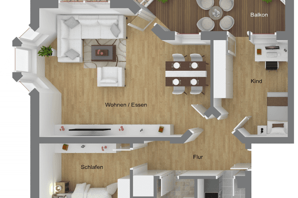 Prenájom bytu 3-izbový 85 m², Weikersheim Prenájom bytu 3-izbový 85 m², Weikersheim