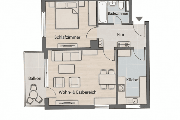 Prenájom bytu 2-izbový 57 m², Bahnhofstr. 9, Senden Prenájom bytu 2-izbový 57 m², Bahnhofstr. 9, Senden