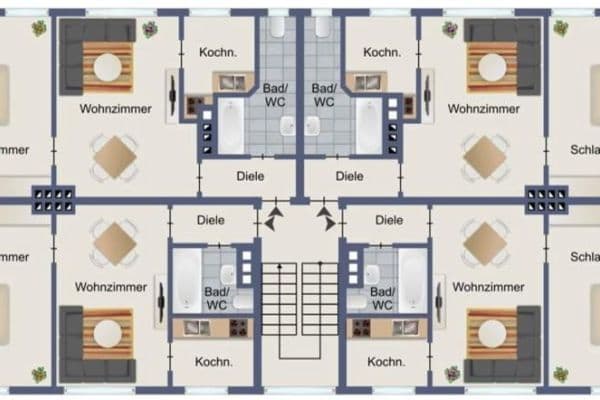 Prenájom bytu 2-izbový 39 m², Herforder Str. 210, Bielefeld Prenájom bytu 2-izbový 39 m², Herforder Str. 210, Bielefeld