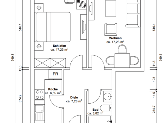 Predaj bytu 2-izbový 54 m², Essen Predaj bytu 2-izbový 54 m², Essen