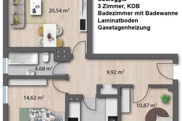 Prenájom bytu 3-izbový 70 m², Kreuzstr. 25, Wuppertal-Oberbarmen Prenájom bytu 3-izbový 70 m², Kreuzstr. 25, Wuppertal-Oberbarmen