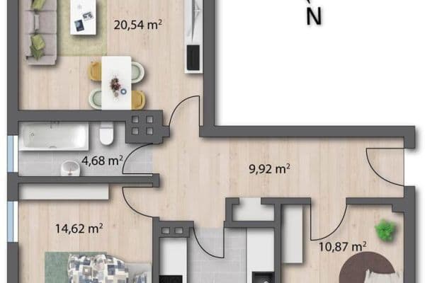 Prenájom bytu 3-izbový 70 m², Kreuzstr. 25, Wuppertal-Oberbarmen Prenájom bytu 3-izbový 70 m², Kreuzstr. 25, Wuppertal-Oberbarmen