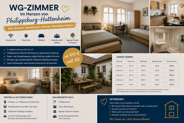 Prenájom bytu 16 m², Rheinstrasse, Philippsburg Prenájom bytu 16 m², Rheinstrasse, Philippsburg