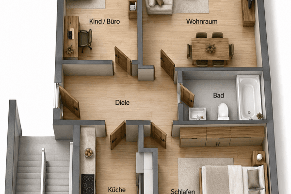 Prenájom bytu 3-izbový 55 m², Mönchengladbach, Severné Porýnie - Westfálsko Prenájom bytu 3-izbový 55 m², Mönchengladbach, Severné Porýnie - Westfálsko