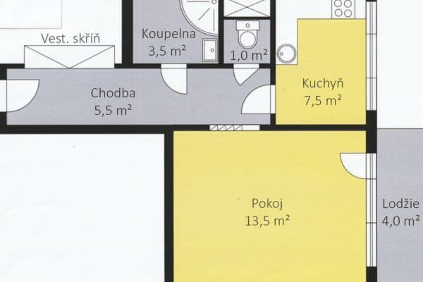 Prenájom bytu 1-izbový 35 m², Na Magistrále, Kolín, Středočeský kraj Prenájom bytu 1-izbový 35 m², Na Magistrále, Kolín, Středočeský kraj