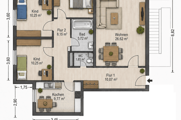 Predaj bytu 4-izbový 98 m², Braunschweig Predaj bytu 4-izbový 98 m², Braunschweig