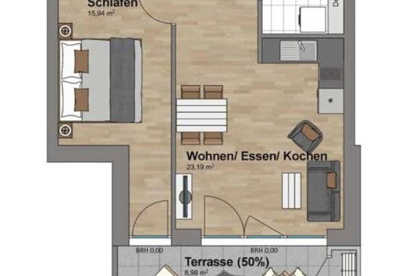 Prenájom bytu 2-izbový 59 m², Frankfurt, Hesensko Prenájom bytu 2-izbový 59 m², Frankfurt, Hesensko