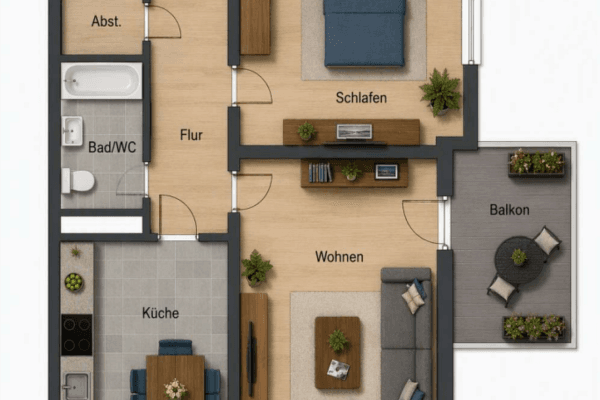 Prenájom bytu 2-izbový 68 m², Krokodilweg 40, Stuttgart Prenájom bytu 2-izbový 68 m², Krokodilweg 40, Stuttgart