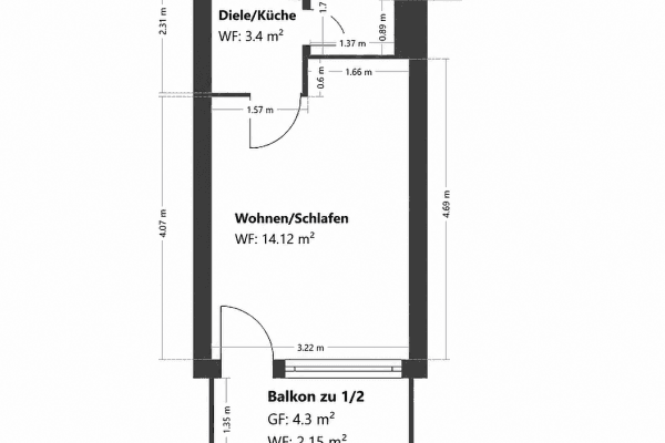 Predaj bytu 1-izbový 24 m², München, Bavorsko Predaj bytu 1-izbový 24 m², München, Bavorsko