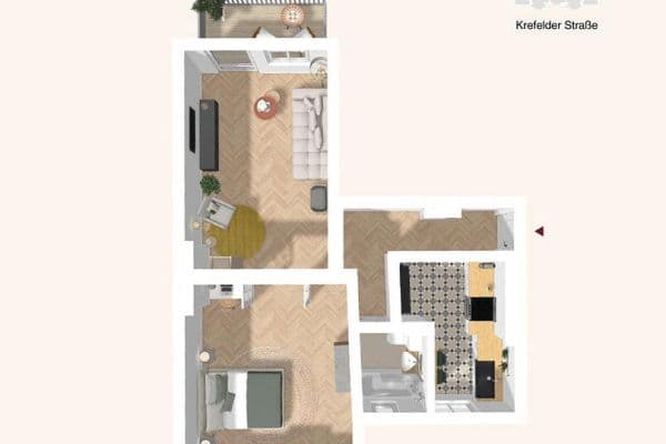 Predaj bytu 2-izbový 60 m², Krefelder Straße 3, Berlin, Berlín Predaj bytu 2-izbový 60 m², Krefelder Straße 3, Berlin, Berlín