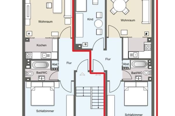 Prenájom bytu 3-izbový 55 m², Bochum Prenájom bytu 3-izbový 55 m², Bochum
