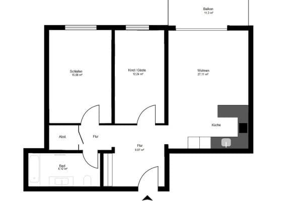Predaj bytu 3-izbový 82 m², Hermann-Balk-Straße 113, Hamburg, Hamburg Predaj bytu 3-izbový 82 m², Hermann-Balk-Straße 113, Hamburg, Hamburg