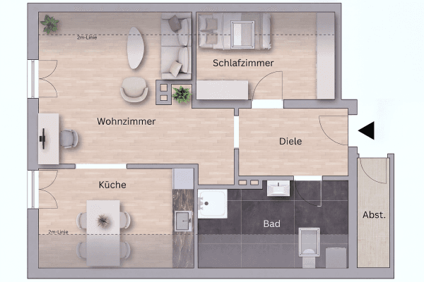 Prenájom bytu 2-izbový 52 m², Idstein Prenájom bytu 2-izbový 52 m², Idstein